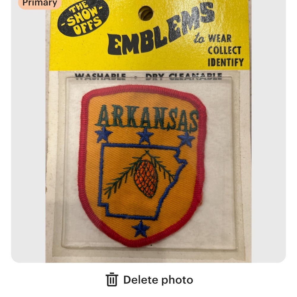 Emblems Embroidered Patch 'The Show Offs' vintage 70s Arkansas